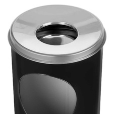 Odpadkový kôš s popolníkom Cigarette Pillar 15l, čierna - 4
