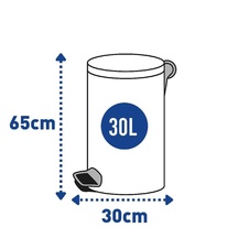 Pedálový kôš Freedom Fresh 30l, lesklá nerez oceľ - 1