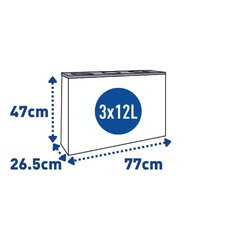 Zostava košov na triedený odpad Eko Station Mini 3x12l, šedá - 7