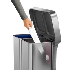 Pedálový odpadkový kôš Simplehuman na triedený odpad 58l, matný nerez - 6