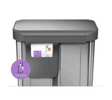 Pedálový odpadkový kôš Simplehuman na triedený odpad 58l, matný nerez - 7