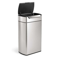 Dotykový hranatý odpadkový kôš Simplehuman 40l, matný nerez - 2