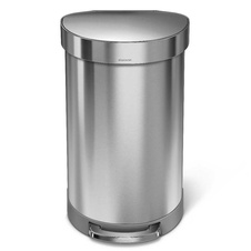 Bezdotykový polguľatý odpadkový kôš Simplehuman 45l, matný nerez - 1