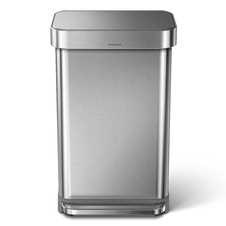 Pedálový odpadkový kôš Simplehuman 45l, matný nerez - 1