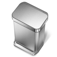 Pedálový odpadkový kôš Simplehuman 45l, matný nerez - 2
