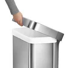 Pedálový odpadkový kôš Simplehuman 45l, matný nerez - 5