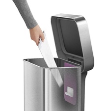 Pedálový odpadkový kôš Simplehuman 45l, matný nerez - 6