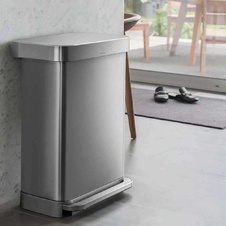Pedálový odpadkový kôš Simplehuman 45l, matný nerez - 9