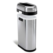 Odpadkový slim kôš pre obchodné priestory Simplehuman 50l, lesklá nerez - 2