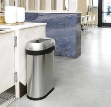 Odpadkový slim kôš pre obchodné priestory Simplehuman 50l, lesklá nerez - 5