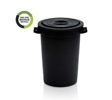 Sud 75l na dažďovú vodu vrátane veka, recyklovaný plast, čierna