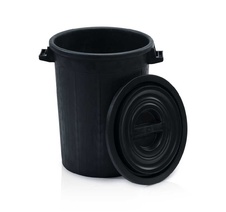 Sud 100l na dažďovú vodu vrátane veka, recyklovaný plast, čierna - 1