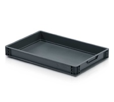 Plastová ECO prepravka 600x400x75 mm, plný úchyt