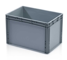 Plastová Euro prepravka so zosilneným dnom 600x400x400 mm, odtokové otvory