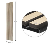 Akustický panel G21, 270x60, 5x2,1 cm, hikora - 9