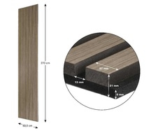 Akustický panel G21, 270x60, 5x2,1 cm, orech - 8