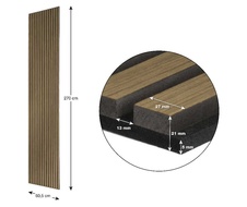 Akustický panel G21, 270x60, 5x2,1 cm, teak - 8