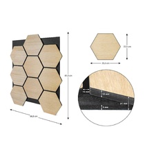 Akustický panel G21, 270x60, 5x2,1 cm, prírodný dub - 11