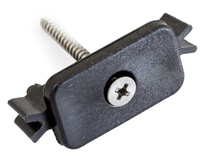 Príchytka terasovej dosky G21 k nosníku WPC dosiek s oceľovou skrutkou