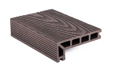 Terasová doska zakončovacia G21, 2,5x14x400 cm, Dark Wood WPC