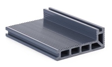 Terasová doska zakončovacia G21, 2,5x14x400 cm, Silver Wood WPC - 1