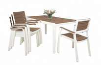 Záhradný set Keter HARMONY 1+4, biela-cappuccino