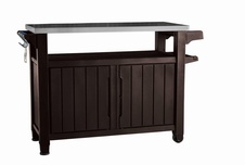 Grilovací stolík Keter UNITY XL 207l, hnedá