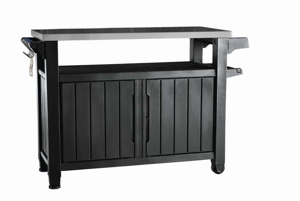 Grilovací stolík Keter UNITY XL 207l, grafit