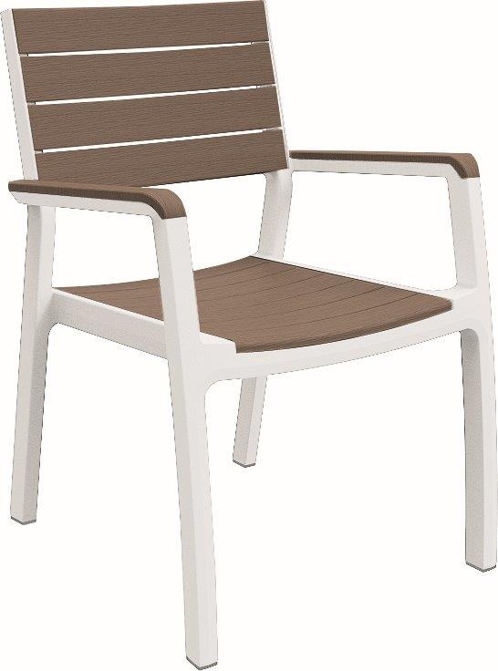 Záhradný kreslo Keter HARMONY, biela-cappuccino