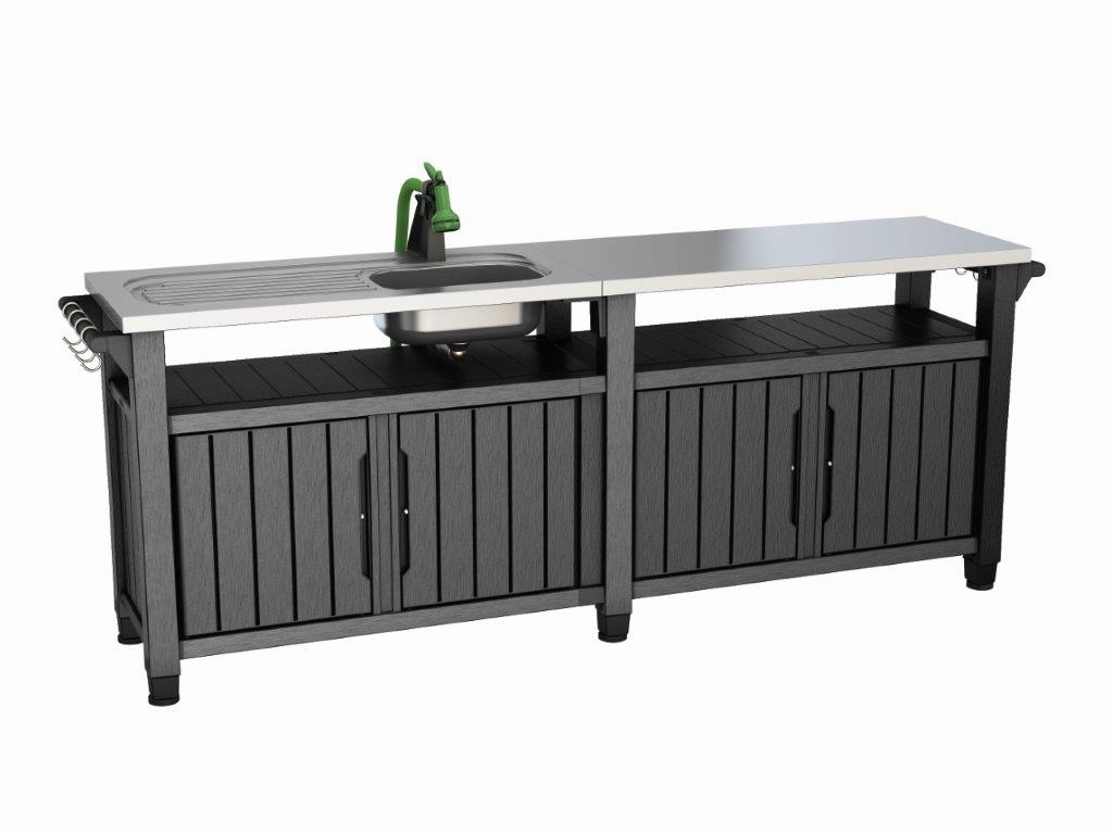 Grilovací stolík Keter UNITY Chef 415l, grafit
