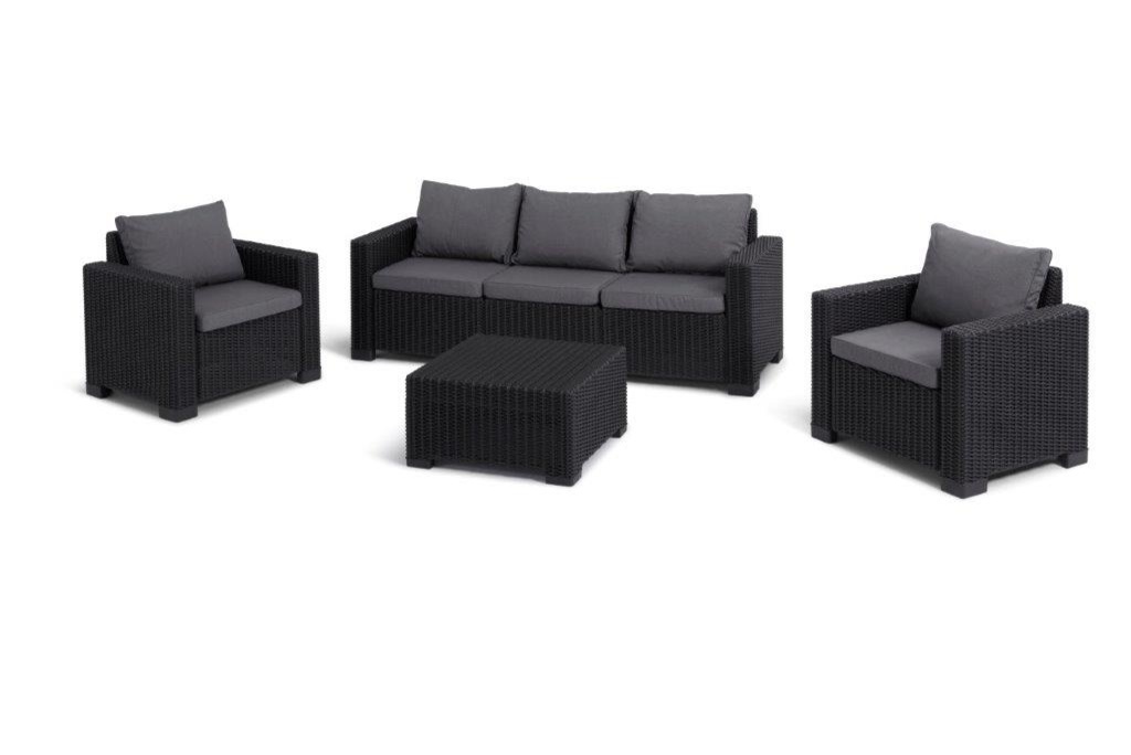 Záhradný set Keter California 3+2+1, grafit