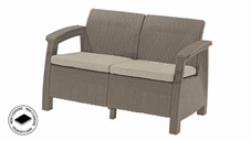 Záhradná 2-miestna pohovka Keter Corfu love seat,  cappuccino