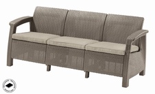 Záhradná 3-miestna pohovka Keter Corfu love seat max,  cappuccino