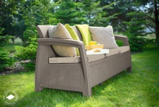 Záhradná 3-miestna pohovka Keter Corfu love seat max,  cappuccino - 1