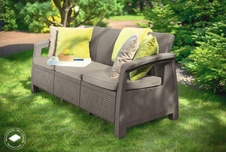 Záhradná 3-miestna pohovka Keter Corfu love seat max,  cappuccino - 2