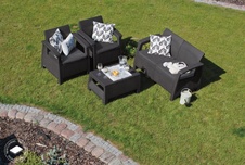 Záhradný set Keter Corfu love seat grafit 2+2+1 - 1