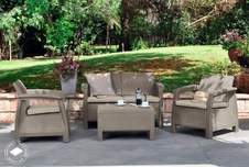 Záhradný set Keter Corfu love seat cappuccino 2+2+1 - 1