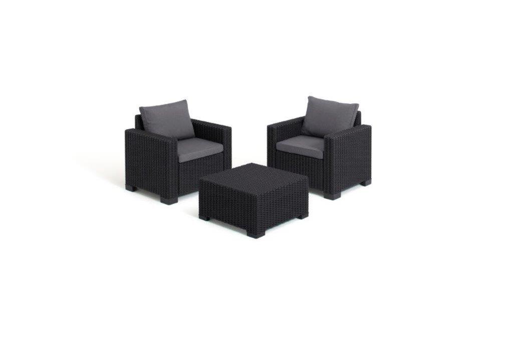 Záhradný set Keter California 2+1, grafit