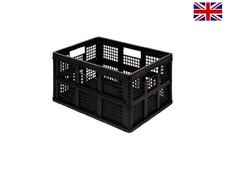 Plastová skladacia prepravka Really Useful 45l, čierna