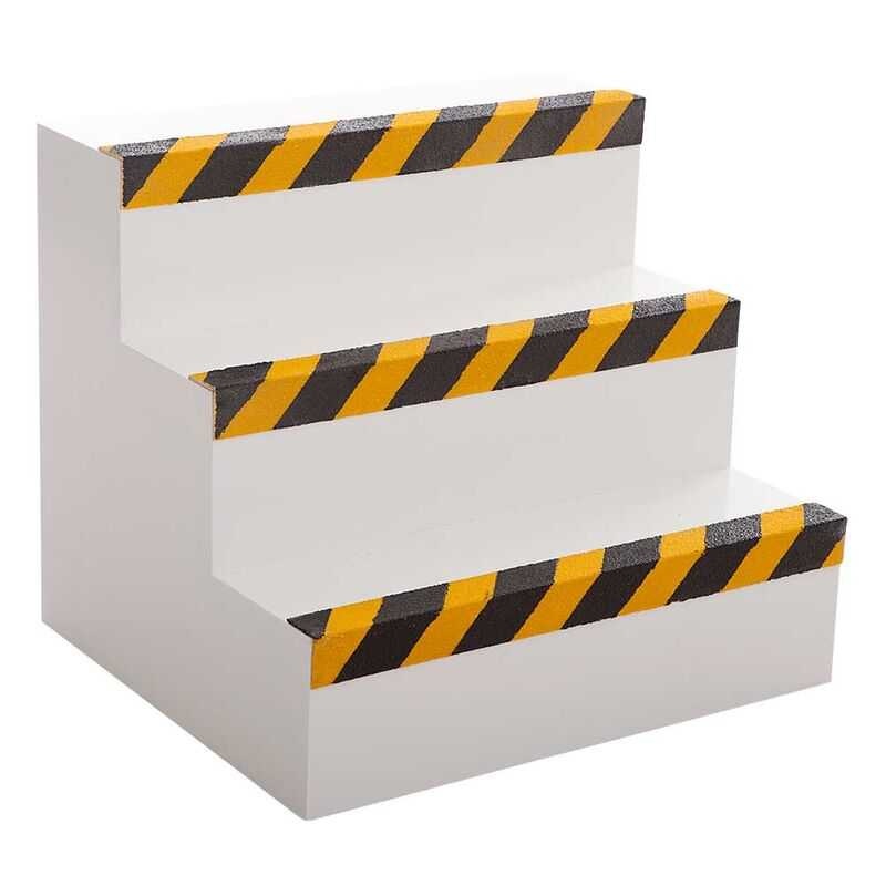 Protišmyková schodová lišta IG Fine, čierna-žltá, 7x3x150 cm