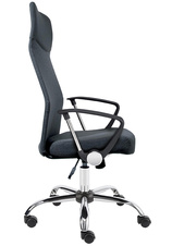 Kancelárska stolička MEDEA celočalúnená, tmavo šeda - 2