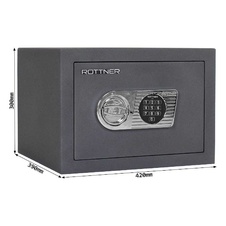 Rottner EN 1 Toscana 40 EL nábytkový elektronický trezor, antracit - 3