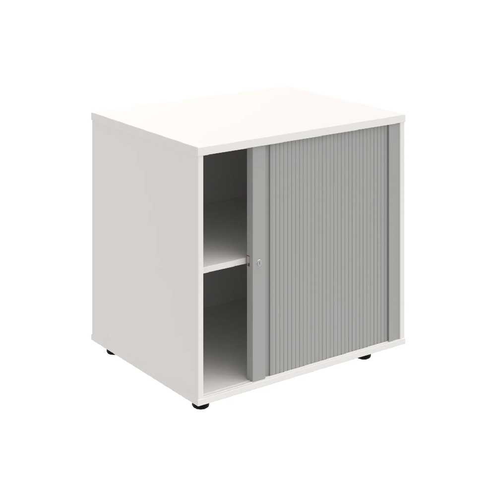 HOBIS skriňa stolová roletová pravá so zámkom - SPRZ 80 60 P P, roky pozdĺž, biela