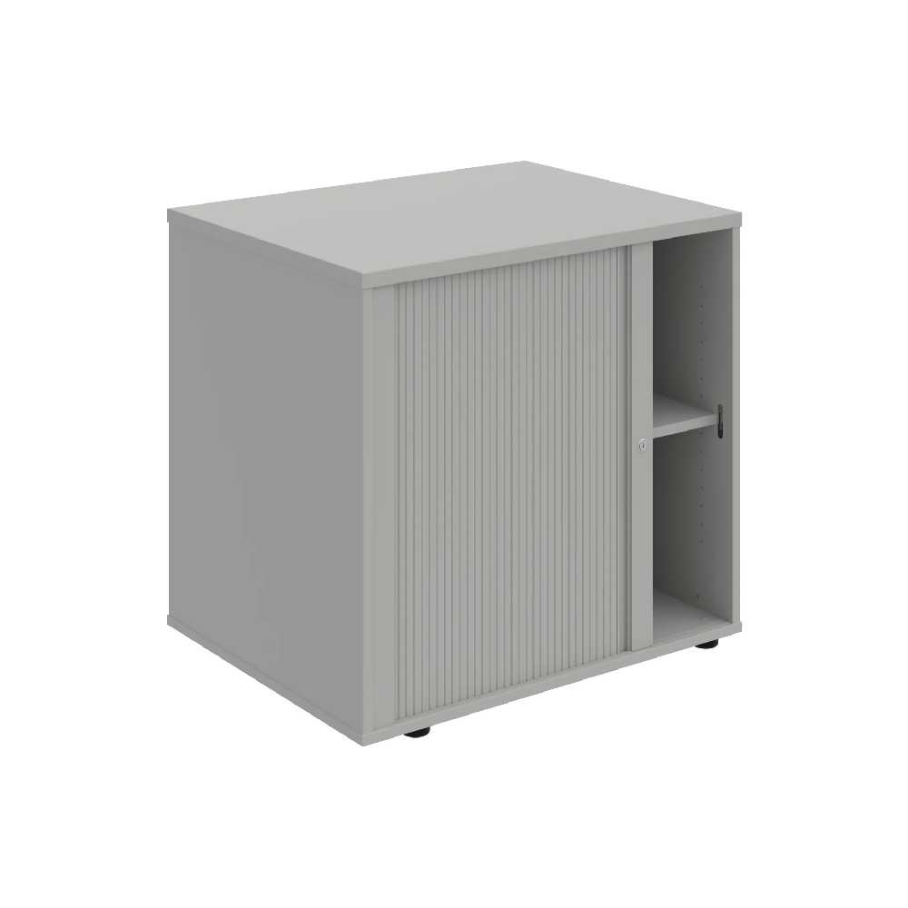 HOBIS skriňa stolová roletová ľavá so zámkom - SPRZ 80 60 L P, roky pozdĺž, šeda