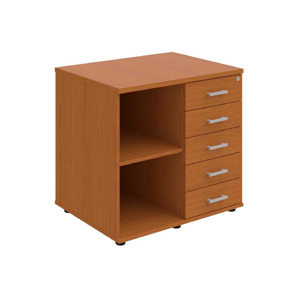 HOBIS skriňa stolová pravá s policou a zásuvkami - SPRZ 80 60 P P, roky pozdĺž, čerešňa