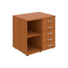 HOBIS skriňa stolová pravá s policou a zásuvkami - SPRZ 80 60 P P, roky pozdĺž, čerešňa