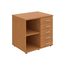 HOBIS skriňa stolová pravá s policou a zásuvkami - SPRZ 80 60 P P, roky pozdĺž, jelša