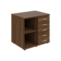 HOBIS skriňa stolová pravá s policou a zásuvkami - SPRZ 80 60 P N, roky naprieč, orech