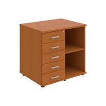 HOBIS skriňa stolová ľavá s policou a zásuvkami - SPRZ 80 60 L N, roky naprieč, čerešňa