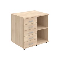 HOBIS skriňa stolová ľavá s policou a zásuvkami - SPRZ 80 60 L N, roky naprieč, agát